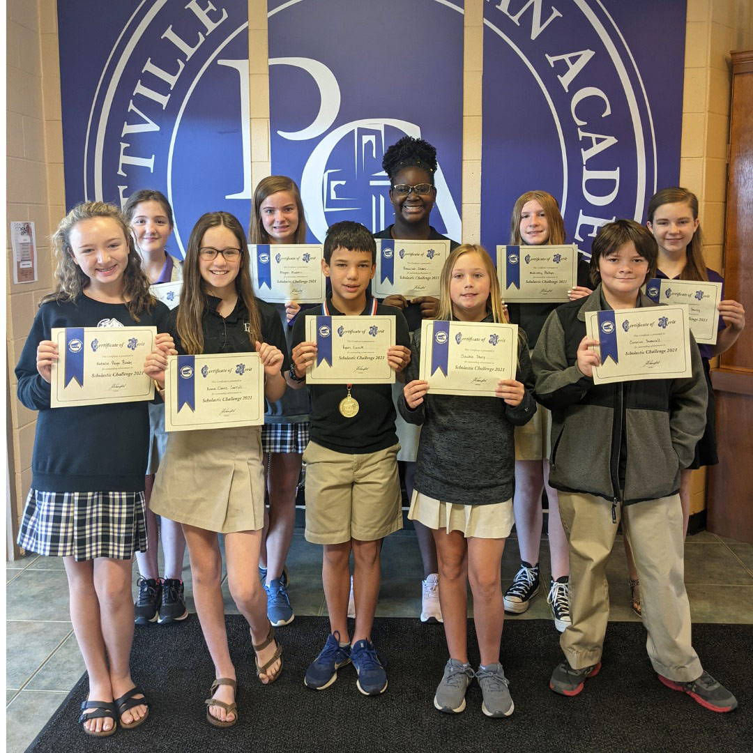 PCA Middle School Students Place in Scholastic Tests 1